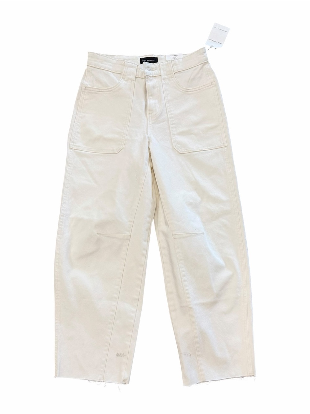 Free Assembly Cream Cropped Carpenter Barrel Jeans 2